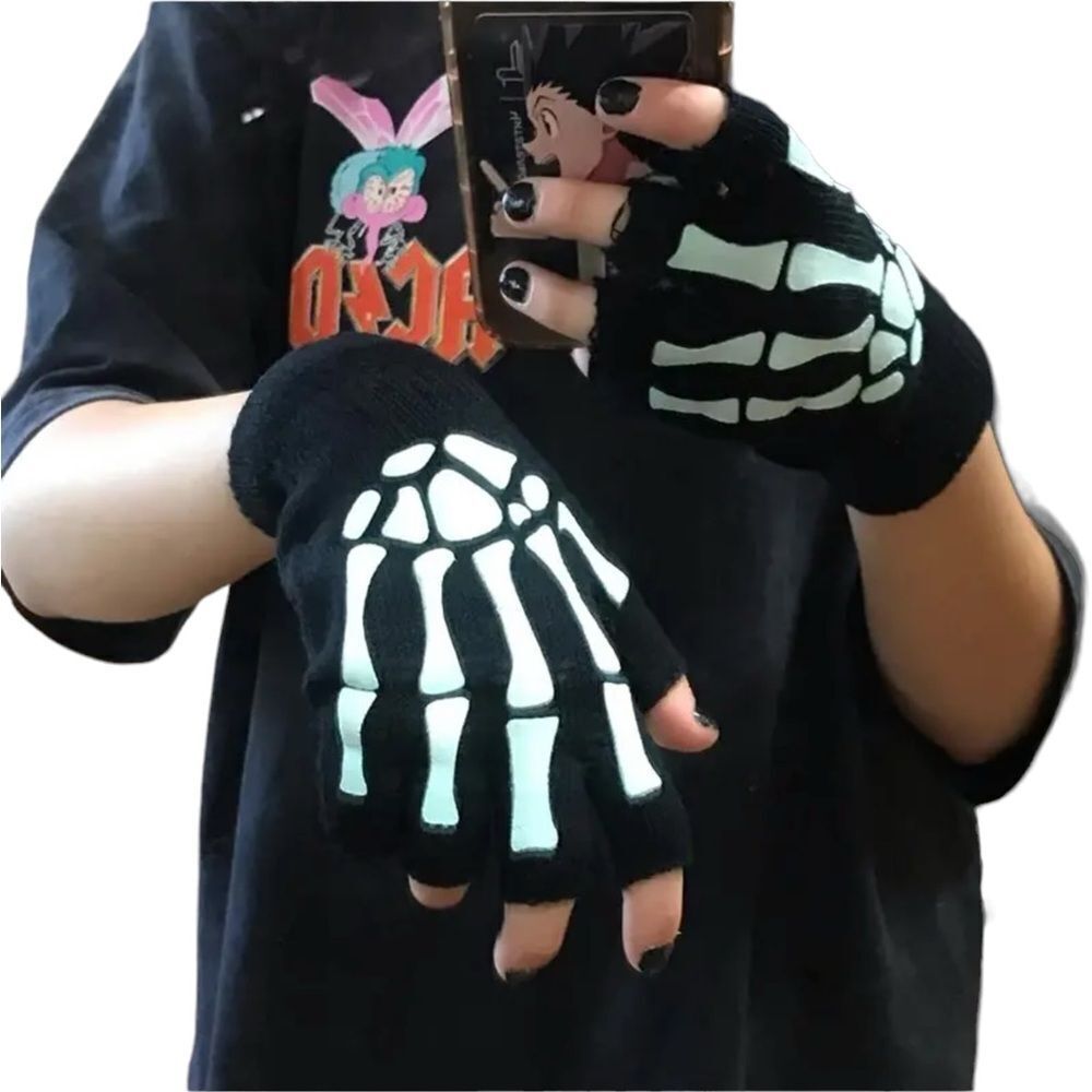 FINGERLESS SKELETON GLOVES - Picture 2 of 3